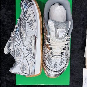 Bottega Veneta Kids Silver and Gray Sneakers